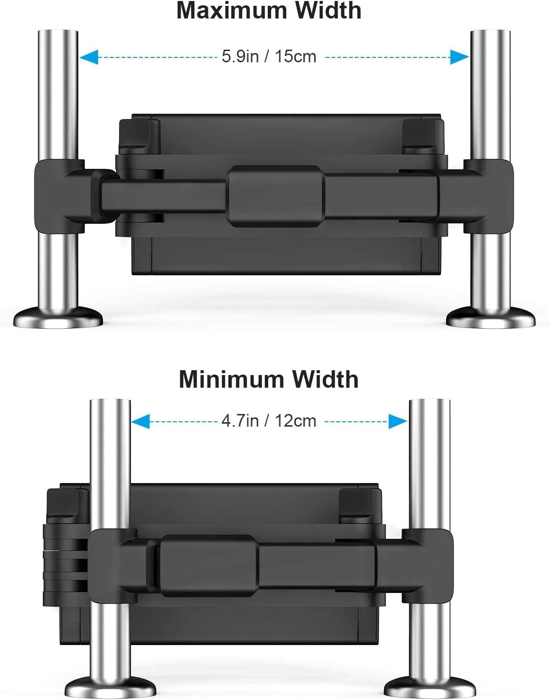 Car Headrest Mount/Tablet Holder Car Backseat Seat Mount/Tablet Headrest Holder Universal 360° Rotating Adjustable for All 4.5"-10.5" Tablet iPad iPad Air iPad Mini,Samsung Galaxy